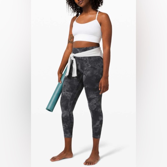 Lululemon Align Pant 25" *Diamond Dye- Pitch Grey Graphite Grey/ Size 10 - Picture 3 of 11